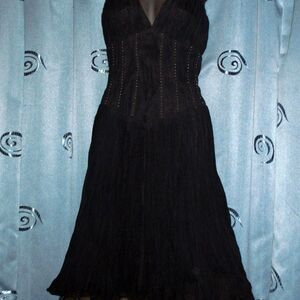 Vintage 'ABS Allen Schwartz'Cocktail Dress Sleeveless Tulle Hem Fit Flare